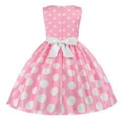 Summer Girls Rose Print Dress Princess Wedding Birthday Party Frocks Satin Children Vestidos Dresses For Girl Christmas Clothing