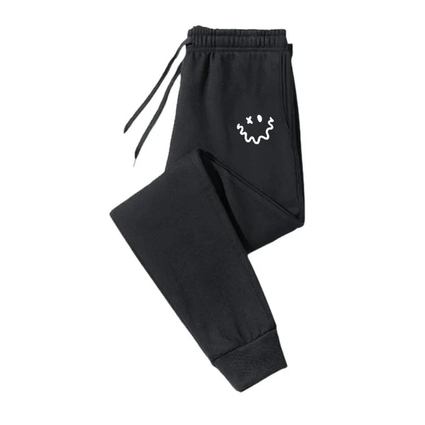 Autumn/Winter Men's Sweatpants Monster Smile Printed Lace-up Sweatpants Men Casual Pants