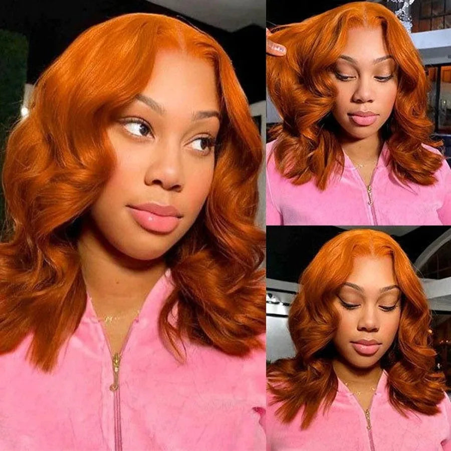Ginger Orange BOB Wig Human Hair 350 Bod4Lace Human Hair Wig