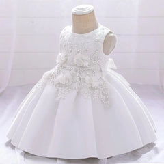Baby Girls Princess Party Dress Toddler Kids Lace Embroidery Tulle Elegant Wedding Birthday Prom Gown Children Christmas Clothes