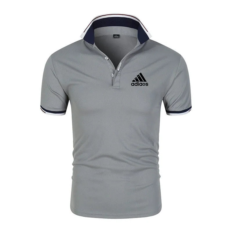 2024 Summer New Polo Shirt Men's Casual Solid Color Slim Fit Men t-shirt Fashion