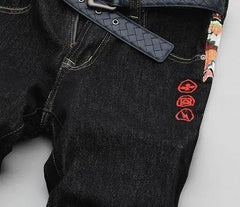 2026 New Summer Thin Embroidered Trendy Denim Shorts Men's and Korean Pants