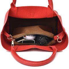 Woman shoulder bag Large capacity Handbag for Women Crossbody bag Lychee pattern PU Portable bucket bag ladies messenger bags