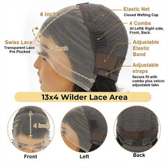 Malaysia Hair Side Part Pixie Cut Straight Wigs Short Bob Hair Wig 100% Human Hair 13x4 Lace Front Human Hair Wigs Natural Color