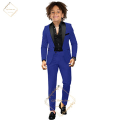 Children's dress suit, 2~16 years old boy wedding party dinner birthday tuxedo, elegant black shawl collar design concept