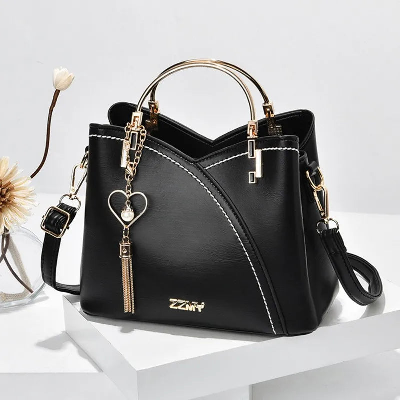 Women Single Shoulder Bag Colored Combination Handbag Fashion