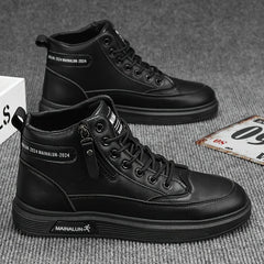 High-Top Sneakers for Men Designed for All Seasons, Featuring a Non-Slip Pure