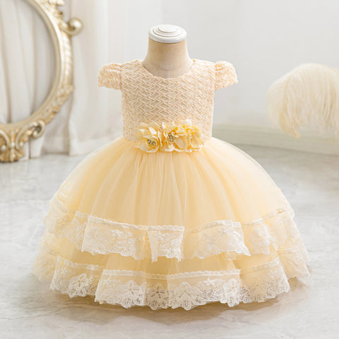 New High Quality Girl Birthday Dress Party Dress Princess Dress One Year Old Flower Girl Dress Lace Princess Dress Party Dress