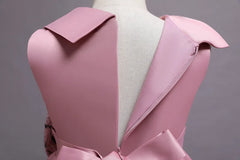 Baby Girl Bow Flower Dress 2-10 Year Children Girl Wedding Birthday Party Princess Dresses Kids Girl Gown