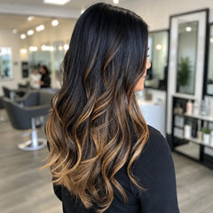 Highlight Brown Balayaga 100% Human Hair Natural Wavy Silk Base Top Lace Front Wigs Bleached Knots Glueless Full Lace Front Wigs