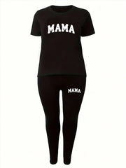 2026 Women's New Paris Printed Two-Piece Set, Casual Short-Sleeved Round Neck T-Shirt t