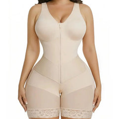 AfruliA Full Body Shaper Bodysuits Corset Fajas Colombian Girdle Shapewear Daily Post-Surgical Use Double Control Waist Trainer