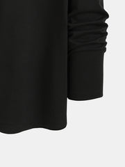 New long-sleeved T-shirt men's printed round neck long-sleeved T-shirt trend versatile casual tops men's clothing summer