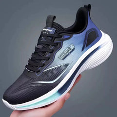 Men Breathable Mesh Running Shoes Lightweight Non Slip Soft Sole Casual Sneakers for Spring Summer