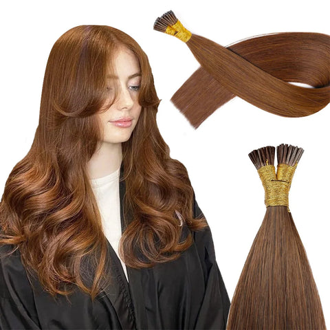 Straight ITIP Human Hair Extension 100% Real Human Hair Extensions 0.9g/pc 10 50 100 Strands Capsule Keratin Human Fusion Hair