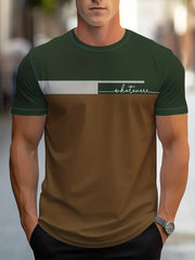 European and American Men's Summer Personalized Striped Letter