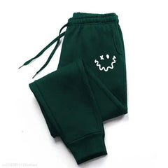 Men Casual Pants for Daily Wear with Jogging Pants Autumn Winter Men's Sweatpants Monste Smile Printed Lace-up Sweatpants