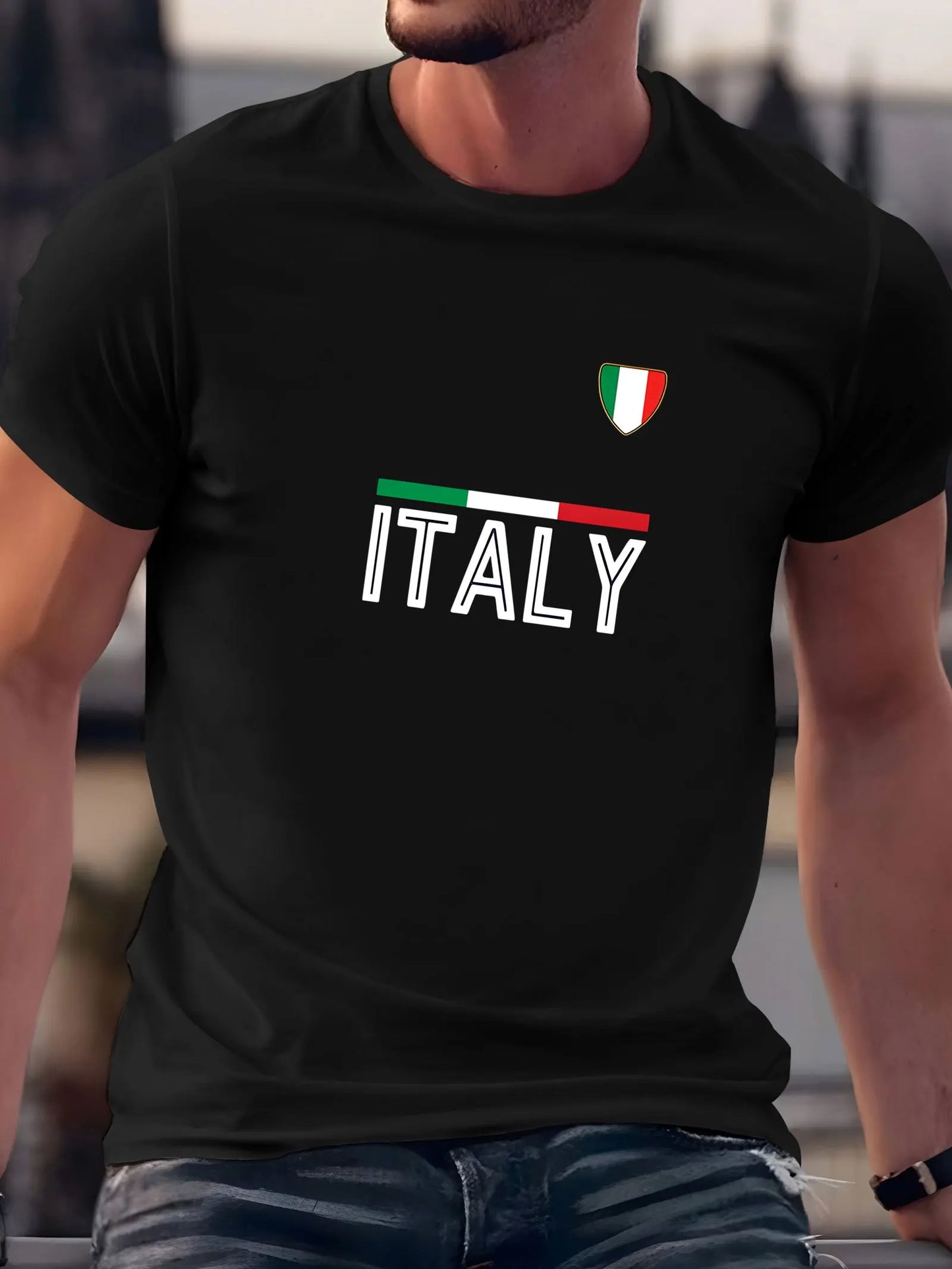 Men's summer 100 cotton fashionable casual sports loose fit plus size Italian