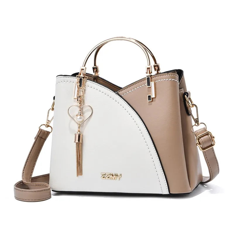 Women Single Shoulder Bag Colored Combination Handbag Fashion