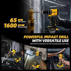 2026 NEW DEWALT DCD805 20V Power Tools Brushless Impact Drill Cordless Electric Screwdriver Multi-Function Hand Drill 668