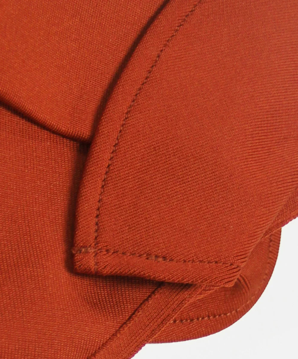 One Shoulder Ruffle Split Thigh Bodycon Midi Elegant Bandage Dress For Coaktail Party