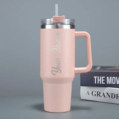  Custom Name Bingba Cup Car 40oz Large Capacity Portable Handle Cup 304 Stainless Steel Insulation Cup Coffee Insulation Cup