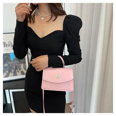 PU Versatile and Fashionable Portable Small Square Bag Single Shoulder Crossbody Bag Luxury Designer r