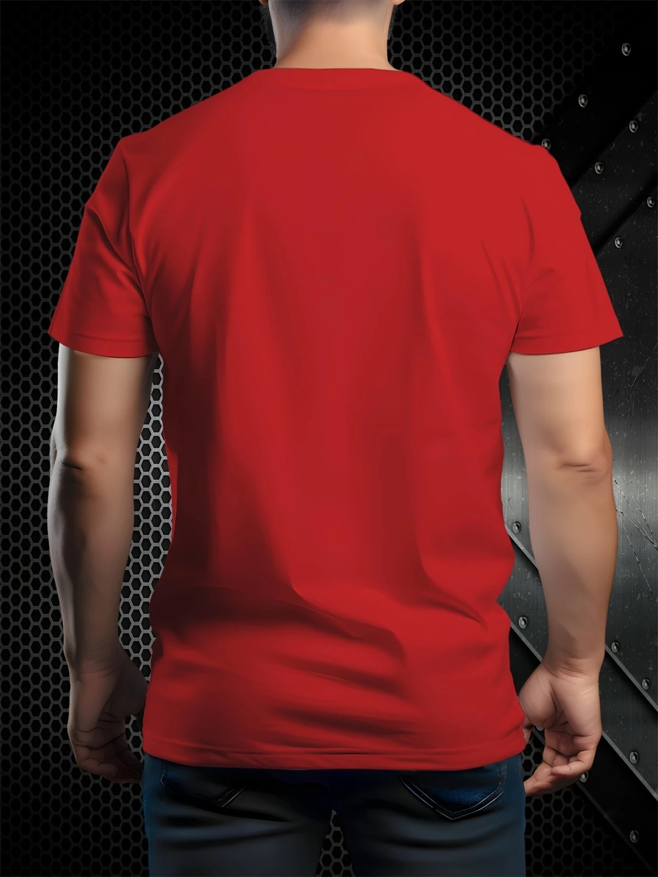 Men's Summer 100 Cotton Fashionable Casual Loose Large New York USA Letter Printed Round Neck Short Sleeve T-shirt Top