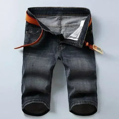 Denim Shorts Men's Summer Thin Straight Classic Designer Business Short Jeans Brand Clothing Stretch Korean