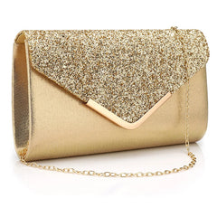 Sequined Envelope Clutch Bags For Women Fashion Gold Purses And Handbags
