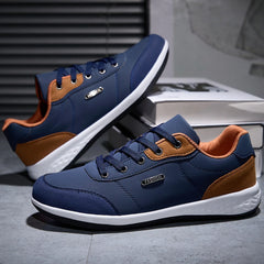 2025 Men Shoes Spring Autumn Waterproof Walking Sneakers Leisure Male Leather Sports Shoes Non-Slip