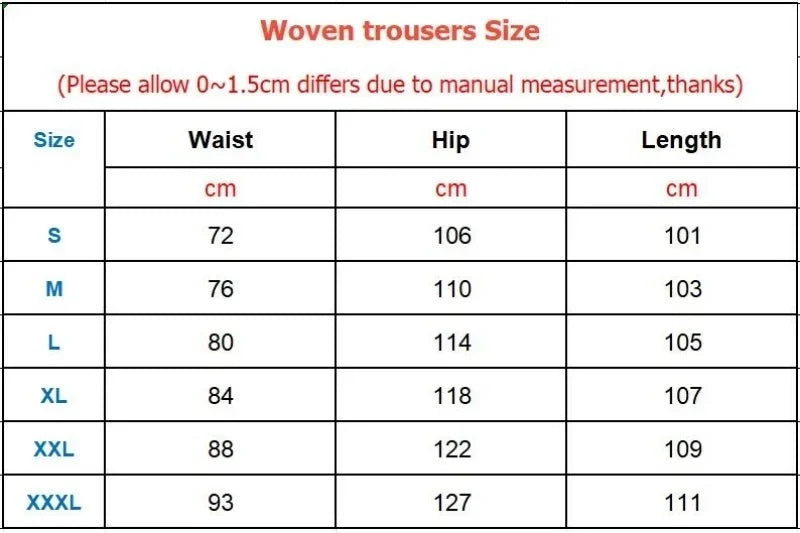 2024 New Cargo Pants Men's Loose Straight sports Clothing Solid color sweatpants Versatile Joggers Woven Casual Male Trousers