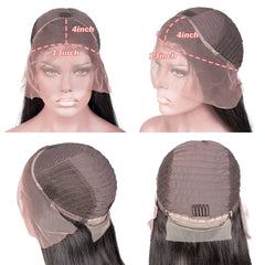 Navy Blue 13x4 Lace Front Body Wave Human Hair Wigs Brazilian Blue Colored Transparent Lace Front Wigs For Women Pre Plucked