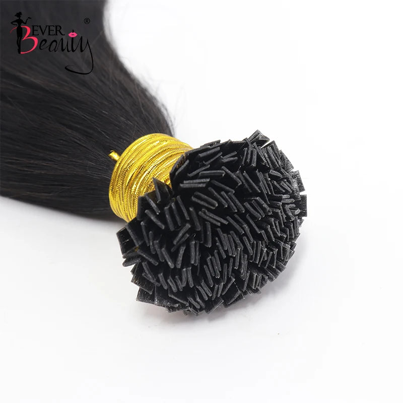 K Tip Hair Extension Human Hair Flat Tip Hair Extensions Kinky Straight Keratin Fusion Yaki Bundles For Black Women Ever Beauty