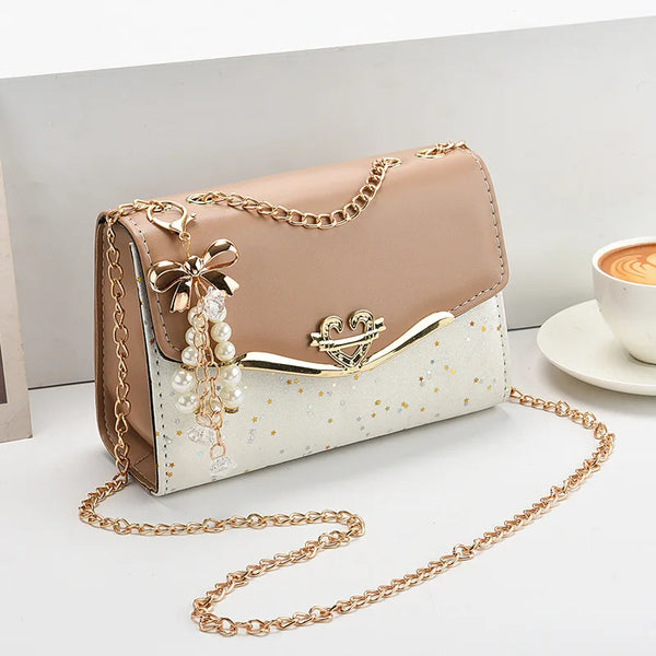 Women's Bag Korean Ins Fashion High-end Single Shoulder Bag Sequin Trend Bow