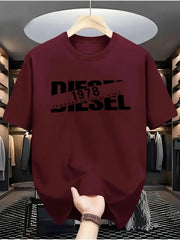 Streetwear 3D Letter Print Men's Summer T-Shirt, Suitable for Everyday Casual and Sportswear. .