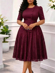 Elegant Women Lace Dresses Birthday Wedding Prom Gown Evening Dress 2026 Summer Clothing Turkey Office Ladies Maxi Robes Wears