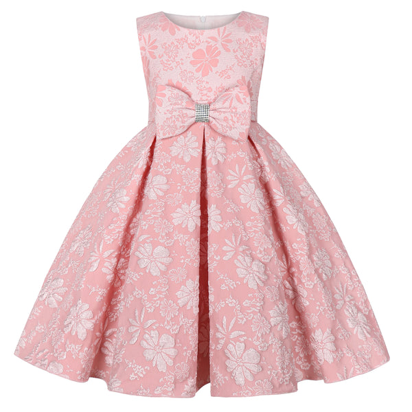 Floral elegant dress for birthday celebration, graduation ball gown, flower girl dress,