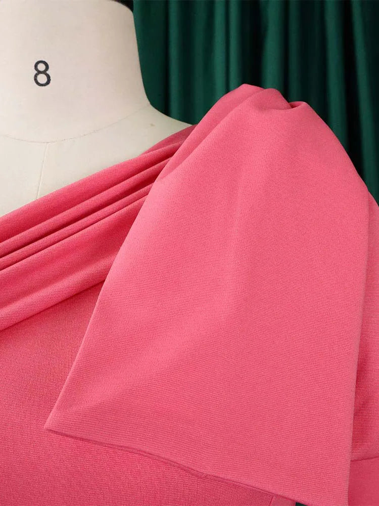 Valavalaking 2024 Sexy Solid Women Plus Size Dress One-shoulder Large Big Long Slim Dresses Lady Evening Party Tight Curvy Dress