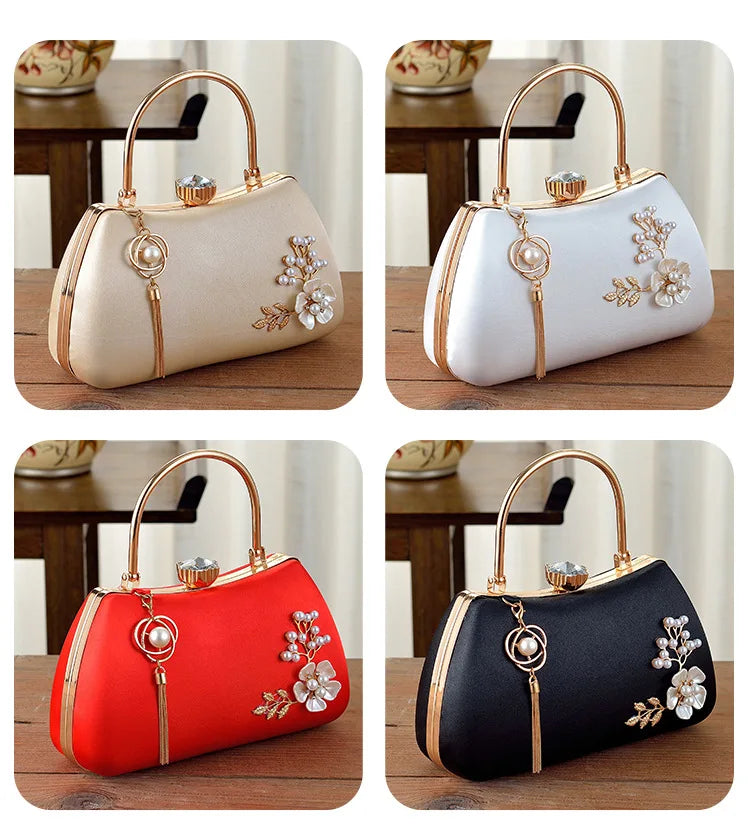 2025 New Women Handmade Flowers Clutch Handbags Wedding Evening Wallets Party  Purse For Ladies