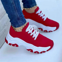 Women Vulcanized Shoes Platform Shoes for Women Solid Color Sneakers Comfortable Casual Zapatilla