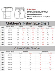 2025 Summer New Children's Set Girls' Summer Set Short Sleeve T-shirt Boys' Printed Casual Round Neck