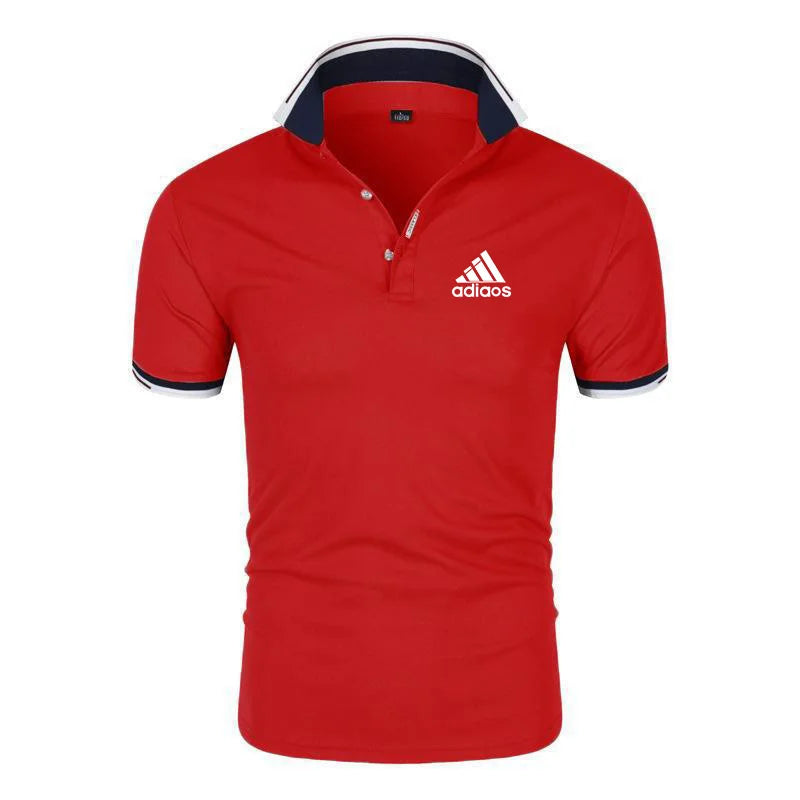 2024 Summer New Polo Shirt Men's Casual Solid Color Slim Fit Men t-shirt Fashion