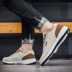 2025 Men Shoes Spring Autumn Waterproof Walking Sneakers Leisure Male Leather Sports Shoes Non-Slip
