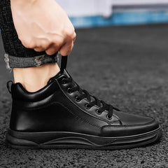Hot Men's Shoes PU Leather Sneakers Fashion Hip Hop Casual  Shoes Designer High