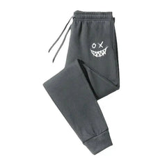 Men Casual Pants for Daily Wear with Jogging Pants Autumn Winter Men's Sweatpants Monste Smile Printed Lace-up Sweatpants
