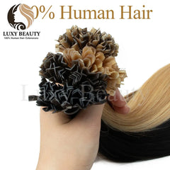 K Tip Hair Extensions Human Hair Keratin Tip Hot Fusion Hair Extensions Black Blonde Brown K Tip Human Hair Extensions 50pcs