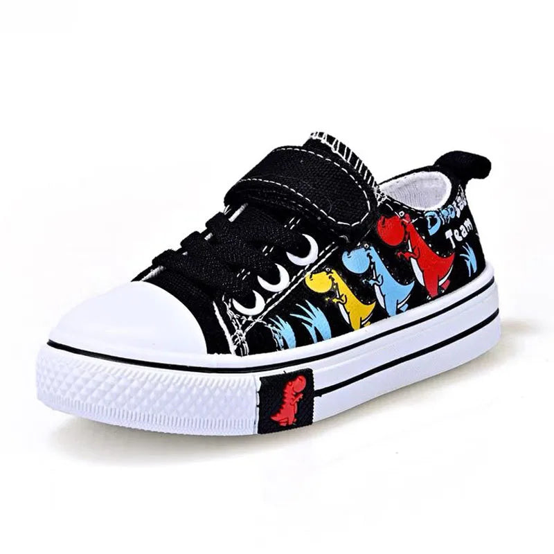 Children cartoon canvas shoes boy and girl