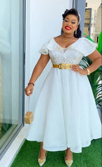 Plus Size African Wedding Party Dresses for Women 2024 New Dashiki Ankara Evening Gown Turkey Outfit Robe Africa