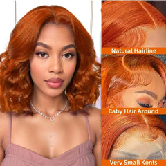 Ginger Orange BOB Wig Human Hair 350 Bod4Lace Human Hair Wig